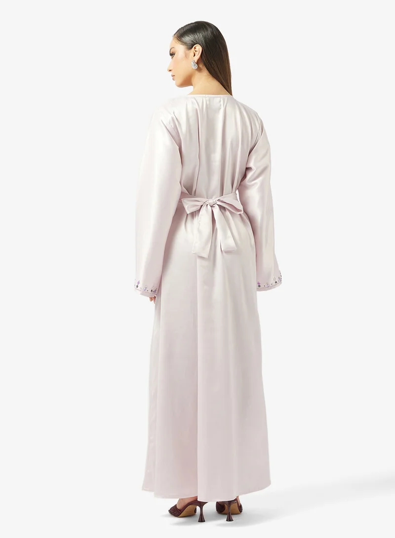 hayas closet  Embellished Belted Jalabiya for Women | Best Price UAE